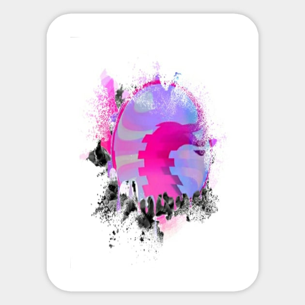 Towering wave graffiti abstract Sticker by SilverPixieArt